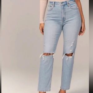 Abercrombie & Fitch Ankle Straight Ultra High Rise Jeans